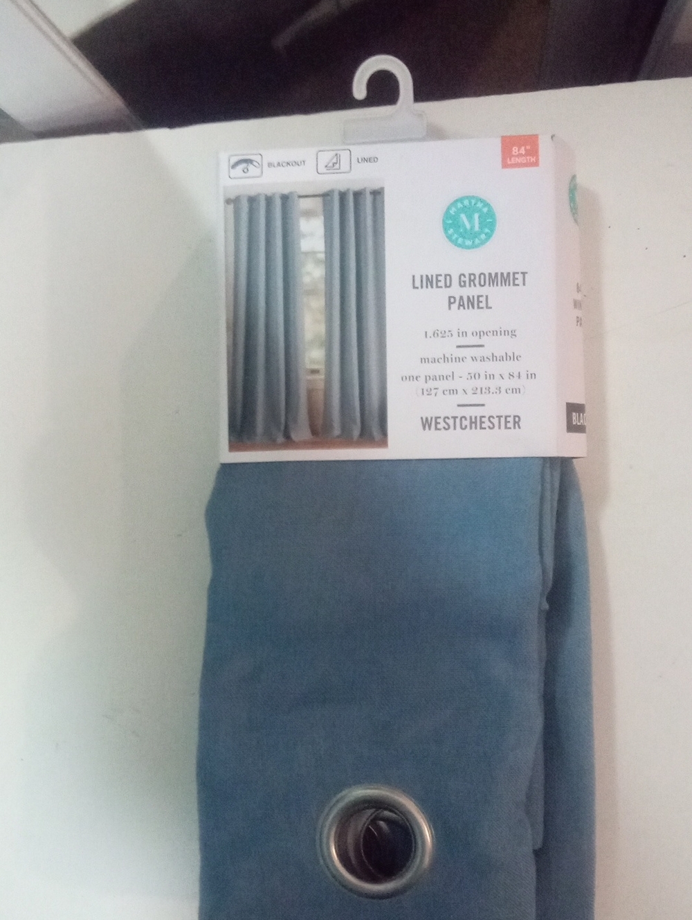 Martha Stewart Westchester Curtain Panel Grommet 84" NWT $95